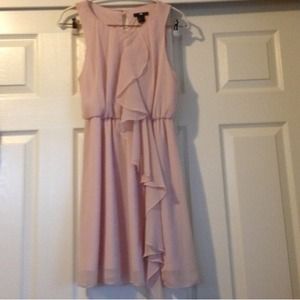 Blush Ruffled Bridesmaid Dress