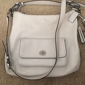 White Leather Coach Purse