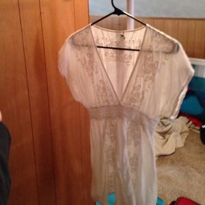 White babydoll sheer shirt