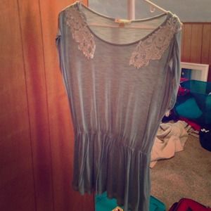 Light blue top