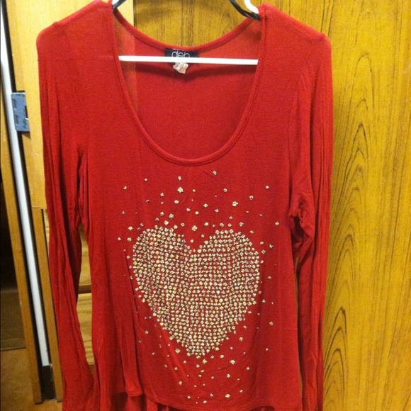 Red long sleeve top - Picture 1 of 2