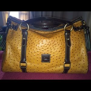 Dooney & Bourke Ostrich Satchel Natural