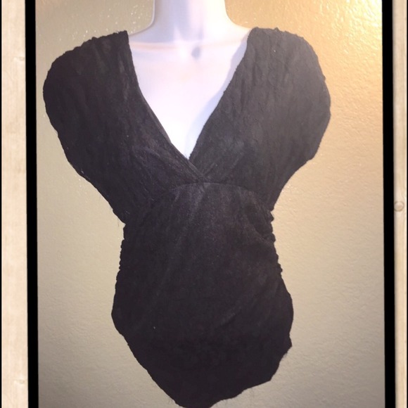 Very sexy cute lace v neck and back top