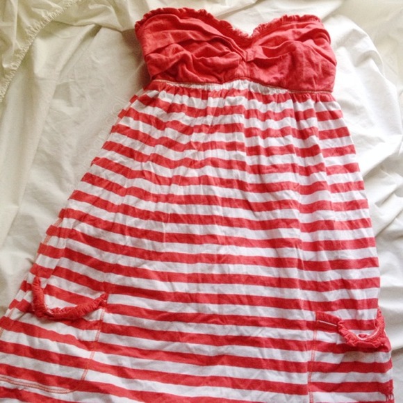 Strapless Striped Shirt/Dress