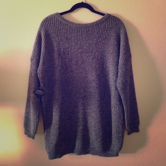 Oversized charcoal grey sweeter by Nasty Gal