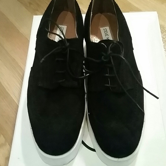 Steve Madden Shoes - STEVE MADDEN BASIN BLACK SUEDE LOAFERS
