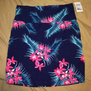 tropical knit skirt