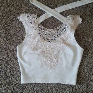 Lace crop top