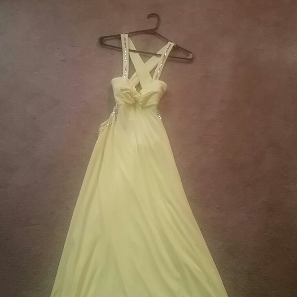 Yellow long dress