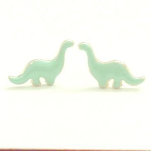 Green Dinosaur Earrings