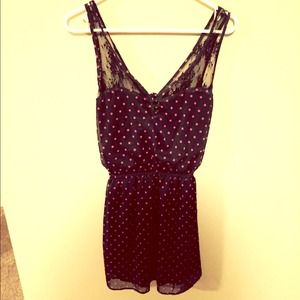 Black Pink polka dot dress.