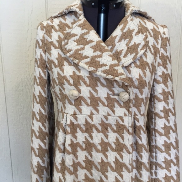 Anthopologie 22 Brand Houndstooth Peacoat
