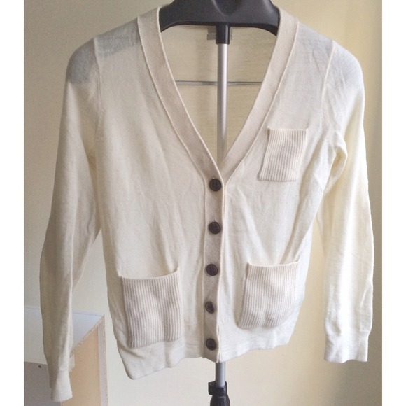 Madewell Ribbed Patch Wool Cardigan