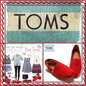 Well loved Red Toms Sz W9.5