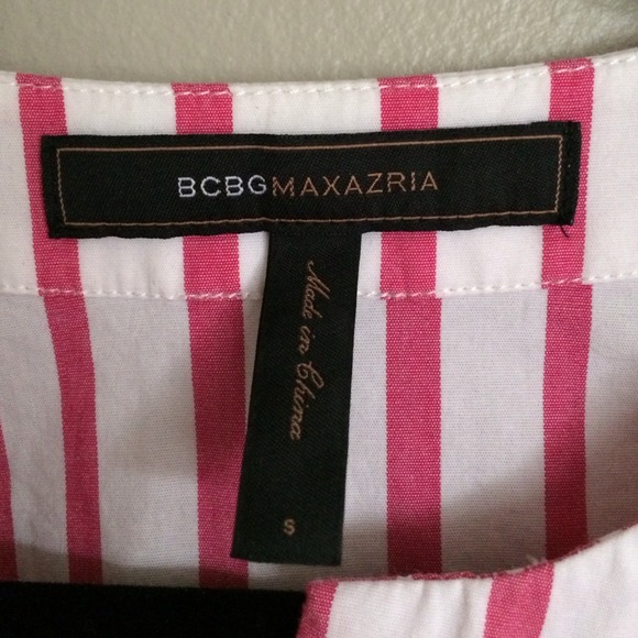 Pink and white striped BCBG blouse- size small - Picture 2 of 3