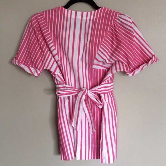 Pink and white striped BCBG blouse- size small - Picture 3 of 3