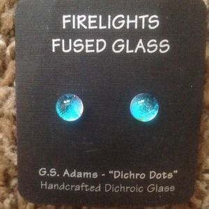 Firelights fused glass earrings