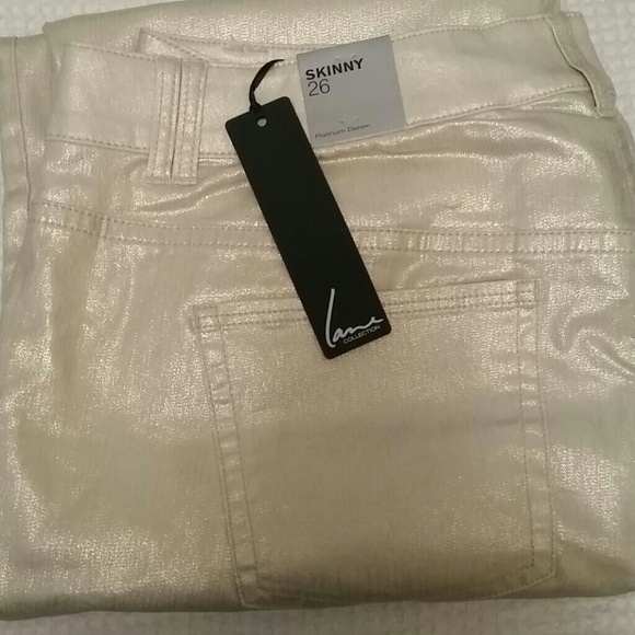 Lane bryant skinny jeans metallic size 26 NWT