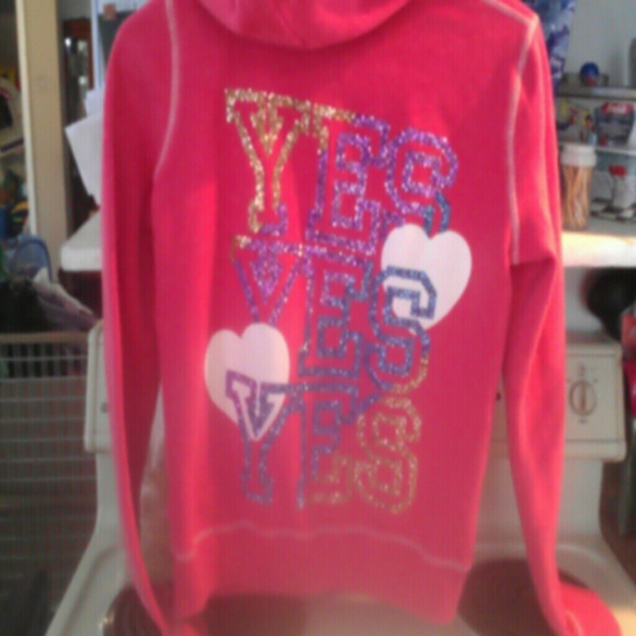 VS pink bling zip up jacket