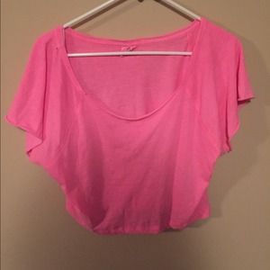 Victoria secret pink brand pink crop top.