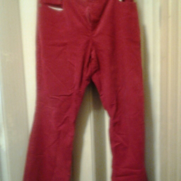 Red corduroy pants