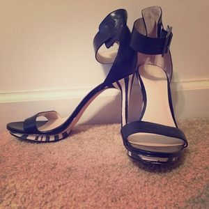 Calvin Klein Vivian Calf Zebra Sandals