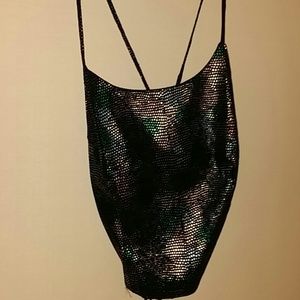 Leather  top backless