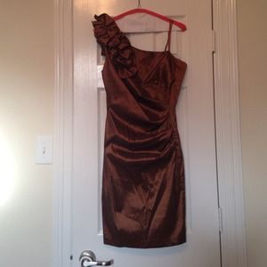 Bronze cocktail dress