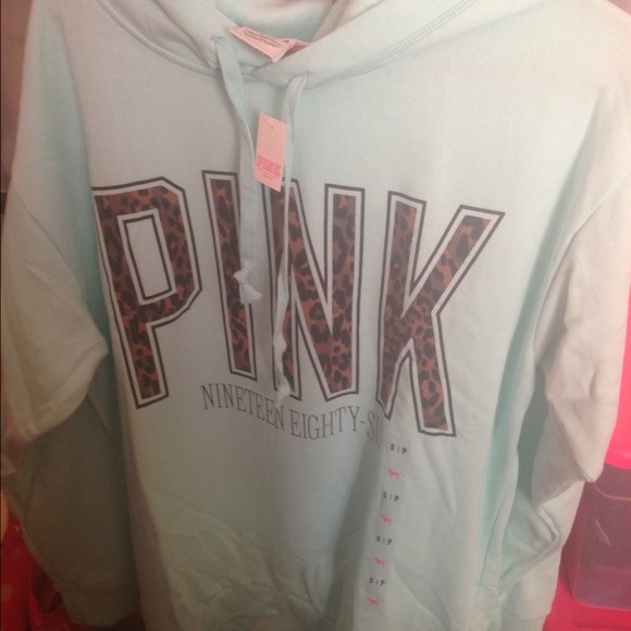 Victoria's Secret Pink mint pullover hoodie.