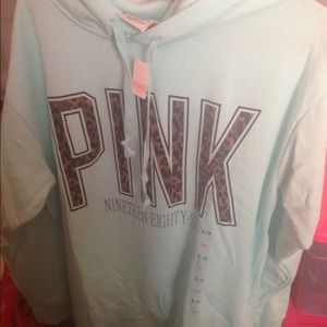 Victoria's Secret Pink mint pullover hoodie.