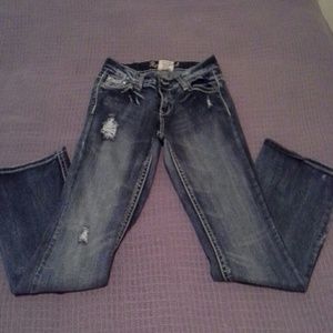 Distressed jeans