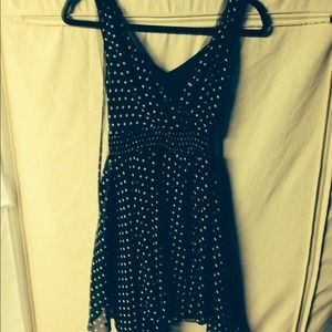 Black and white polka dot dress