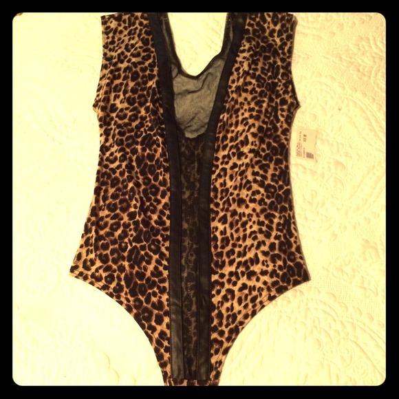 Leopard print bodysuit