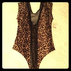 Leopard print bodysuit