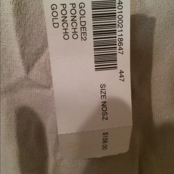 Elegant gold sequined open v-neck tunic - one size - Picture 4 of 4