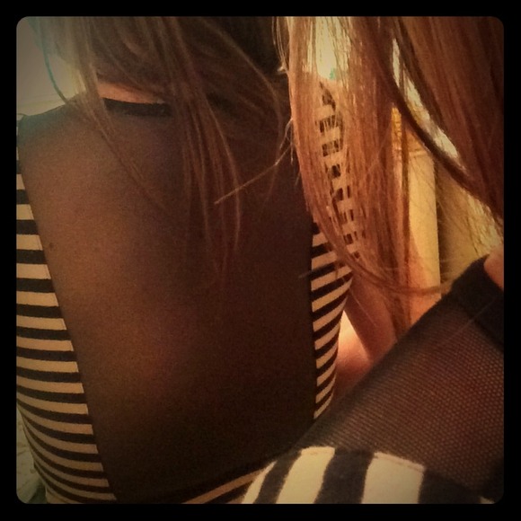 Stretchy and sheer peplum top