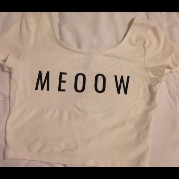 Barely worn meow crop top