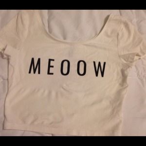 Barely worn meow crop top