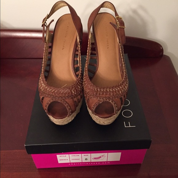Brown Canvas Wedges
