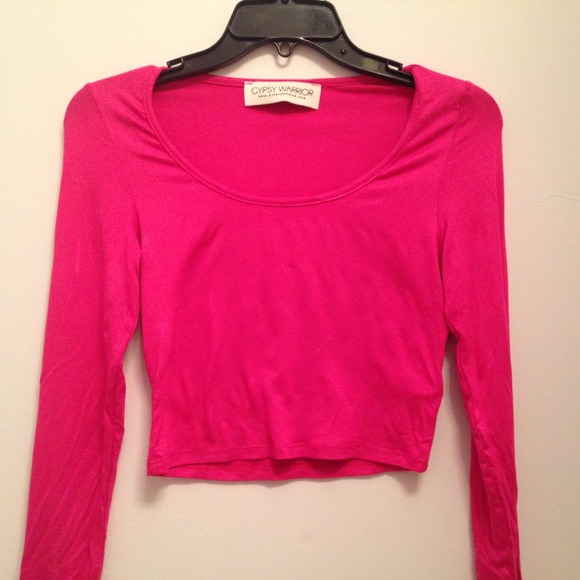 Hot pink crop top