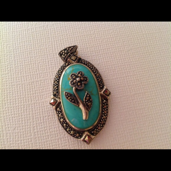 Sterling Silver Turquoise  Pendant