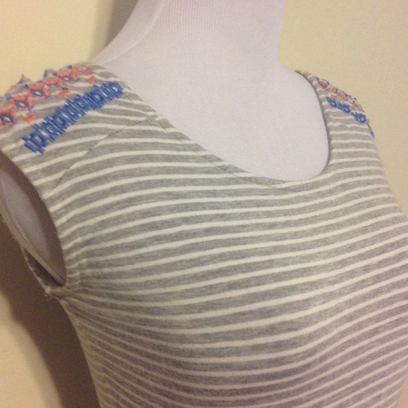 BUNDLED! Gray Striped Dress - Picture 2 of 3