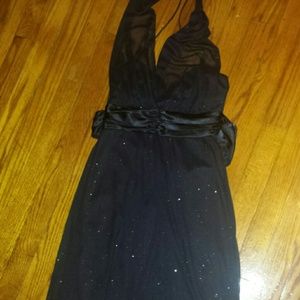 Glittery short black dress