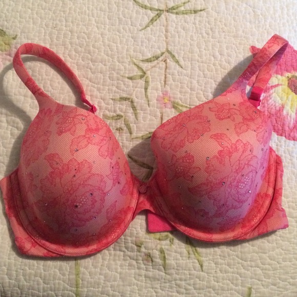 32DD Floral Bedazzled Bra