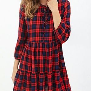 NWT Forever 21 plaid babydoll dress