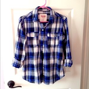 Mossimo Red, Medium Blue Flannel