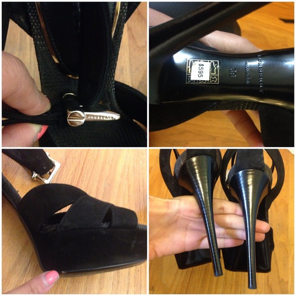 SOLD! Authentic Burberry Suede Heels - Picture 4 of 4