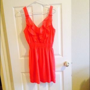 Coral cocktail dress
