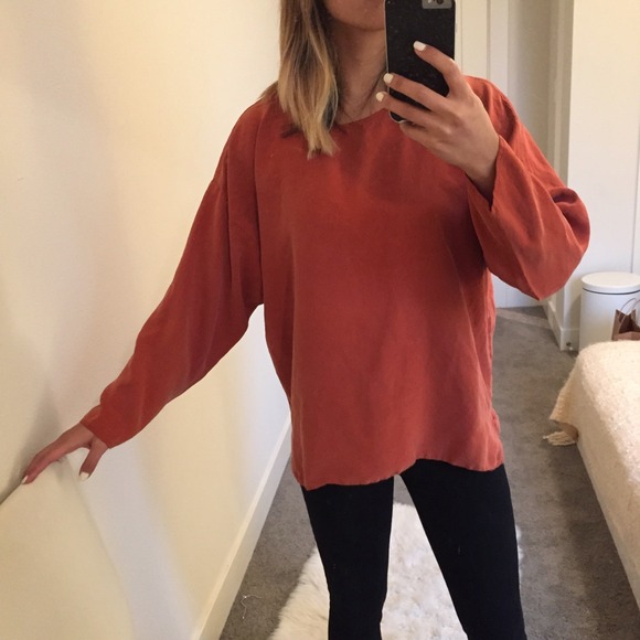 ❌Sold❌Eileen Fisher 100% Silk Shirt - Picture 2 of 4