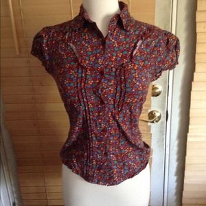 Floral collared shirt